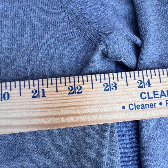 Chaps Button Front Cardigan Mens XL Heather Gray Pima Cotton Grandpa Academia - Picture 4 of 7